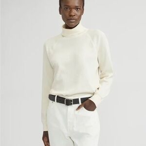 NWT Everlane Organic Cotton Turtleneck Waffle Tee